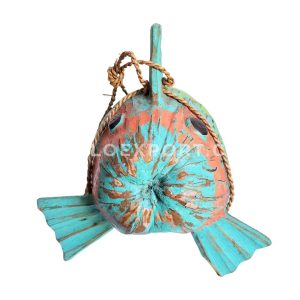 Wooden Coconut Fish Wall Hanging