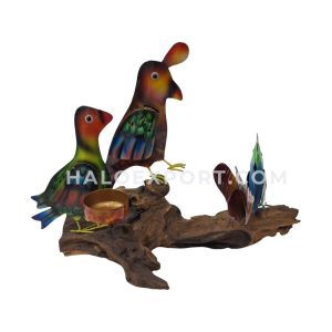 Metal Handicraft Decoration With Driftwood