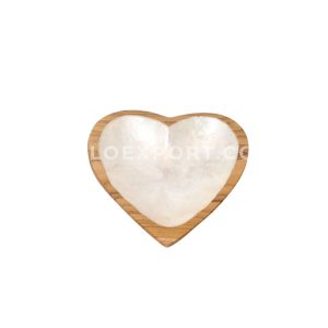 Heart Shapes Wooden Capiz Shell Decoration