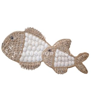 Fish Design Wall Hanging Decoration With Shells